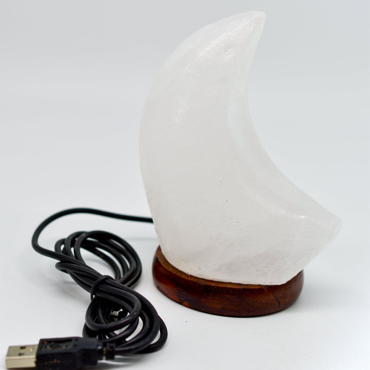 White Quartz - Himalayan Salt Moon Lamp - 2 COLORS - EMITS 7! -