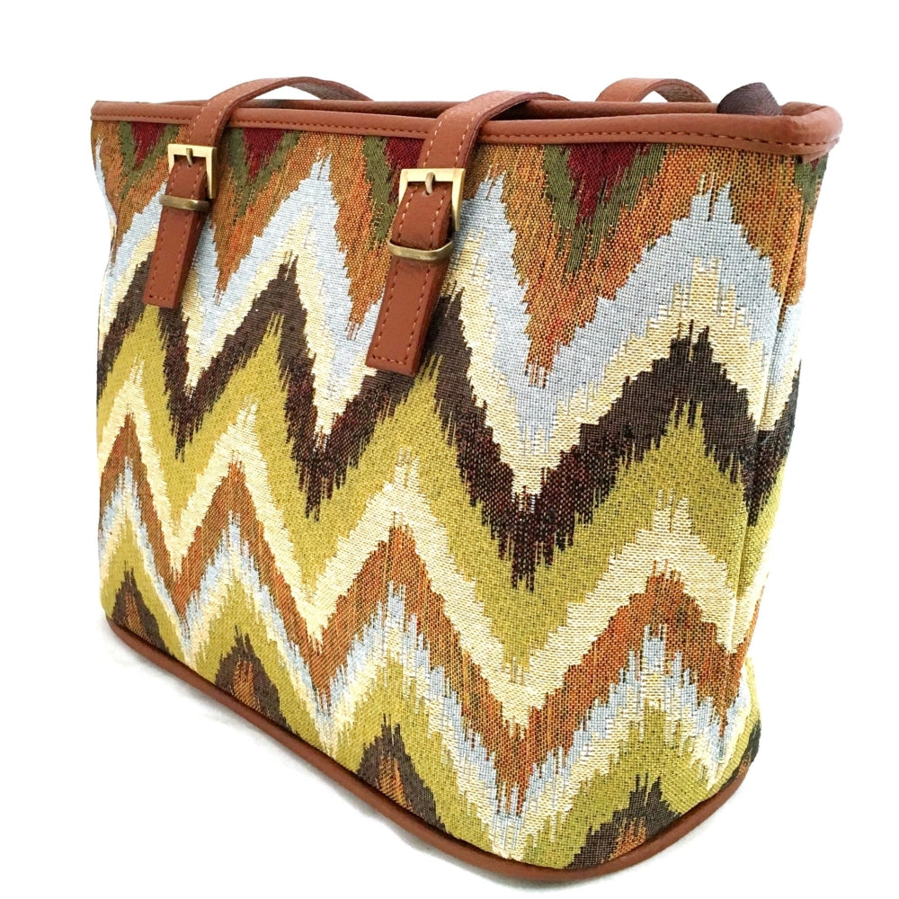 Jungle Chevron 13" Tote Bag - 1 COLOR -