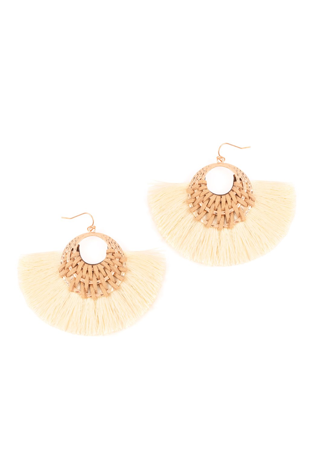 Riah Fashion - Classic Fan Tassel Earrings - 7 COLORS -