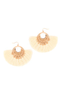 Thumbnail for Riah Fashion - Classic Fan Tassel Earrings - 7 COLORS -