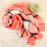 Thumbnail for Riah Fashion - Colorblock Blanket Scarf - 1 COLOR -