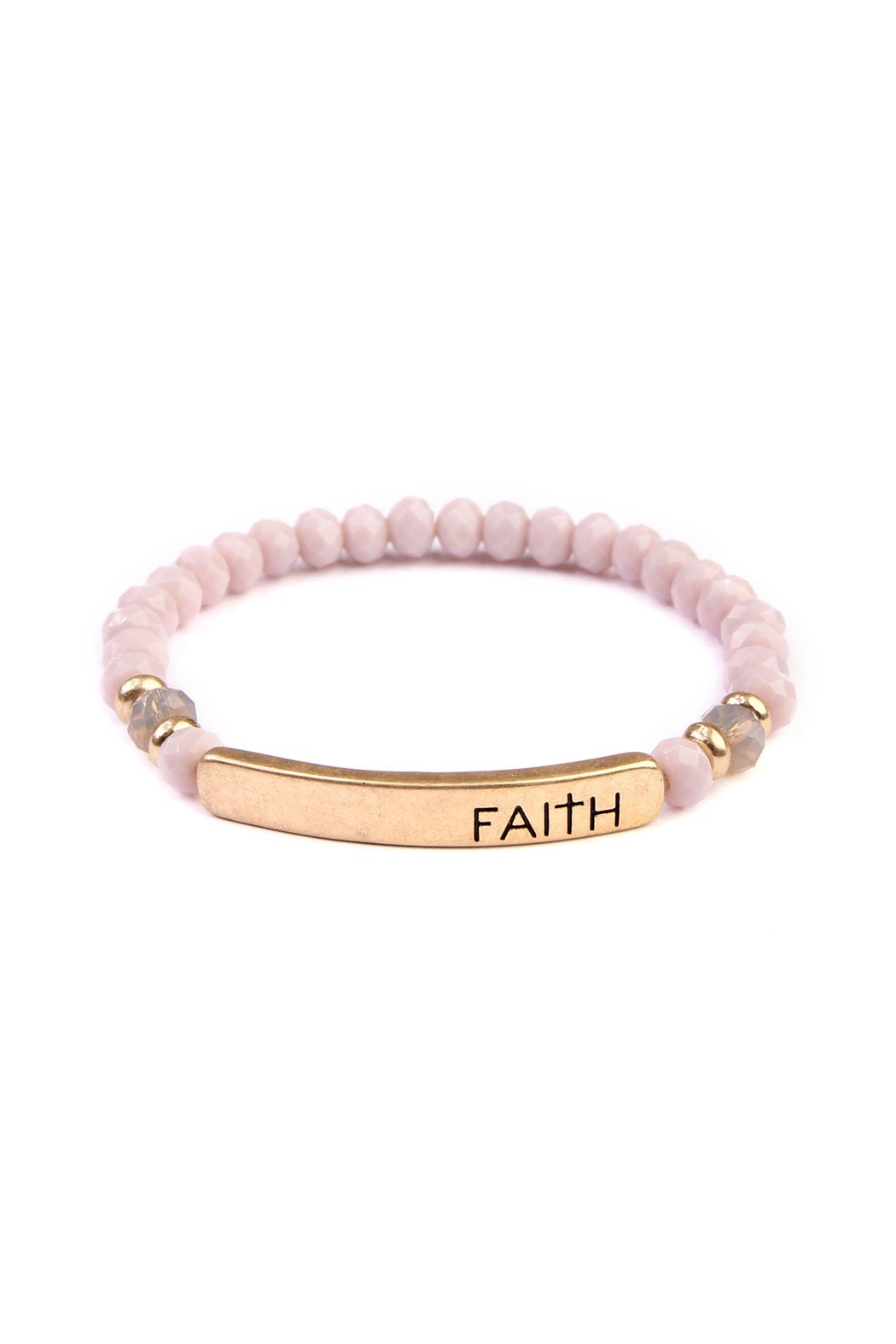 "Faith" Rondelle Beads Bracelet - 8 COLORS