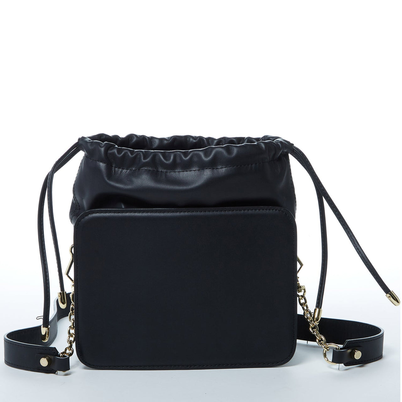 Patricia Black Leather Bucket Bag Snakeskin Design -