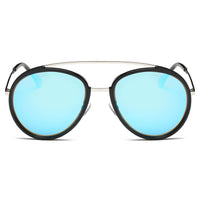 Thumbnail for Farmindale | CA13 - Polarized Circle Round Brow-Bar Fashion Sunglasses - 6 COLORS -