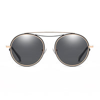 Thumbnail for Fairfax | CA10 - Polarized Circle Round Brow-Bar Fashion Sunglasses - 6 COLORS -