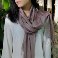 Thumbnail for Slate & Salt - Plum Khmer Silk Scarf - 1 COLOR -