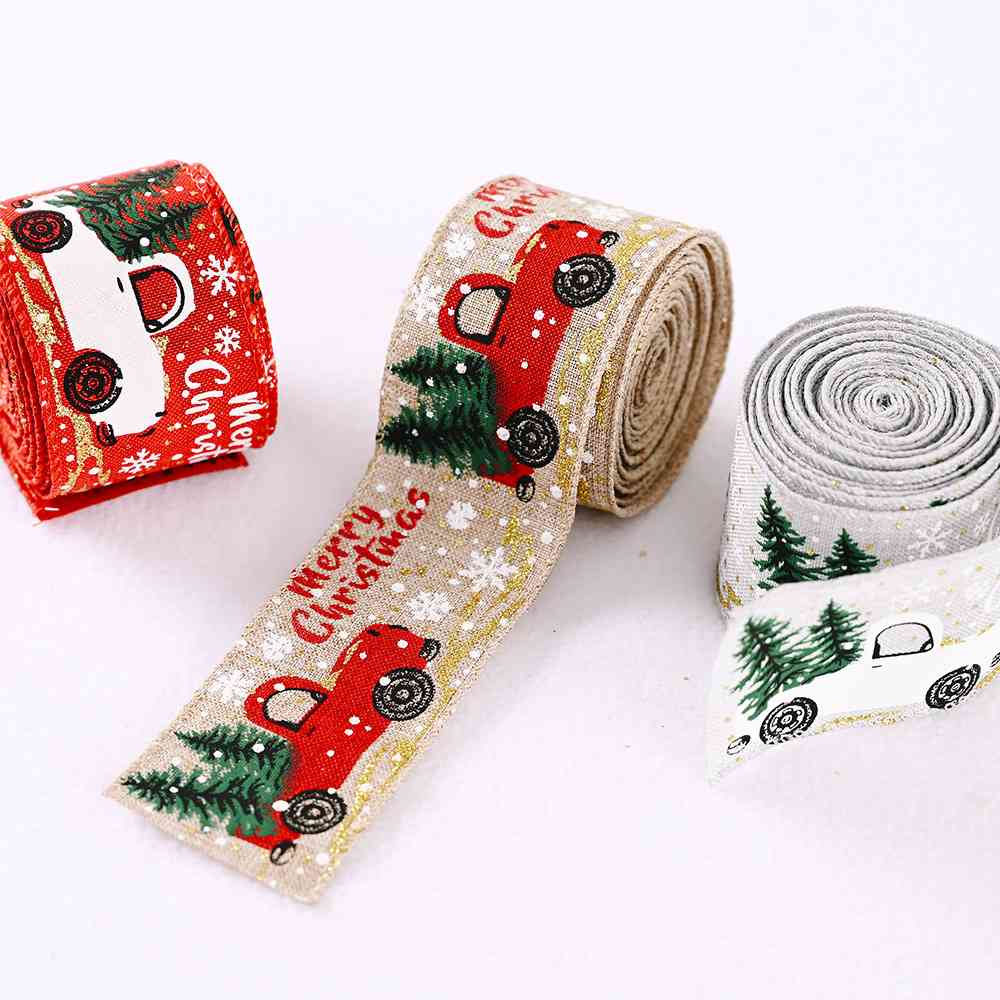 Car & Christmas Tree Ribbon - [5-10 DAY DELIVERY] - T - 3 COLORS -