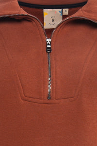 Thumbnail for Zipped Neck Sweatshirt - 5 COLORS -