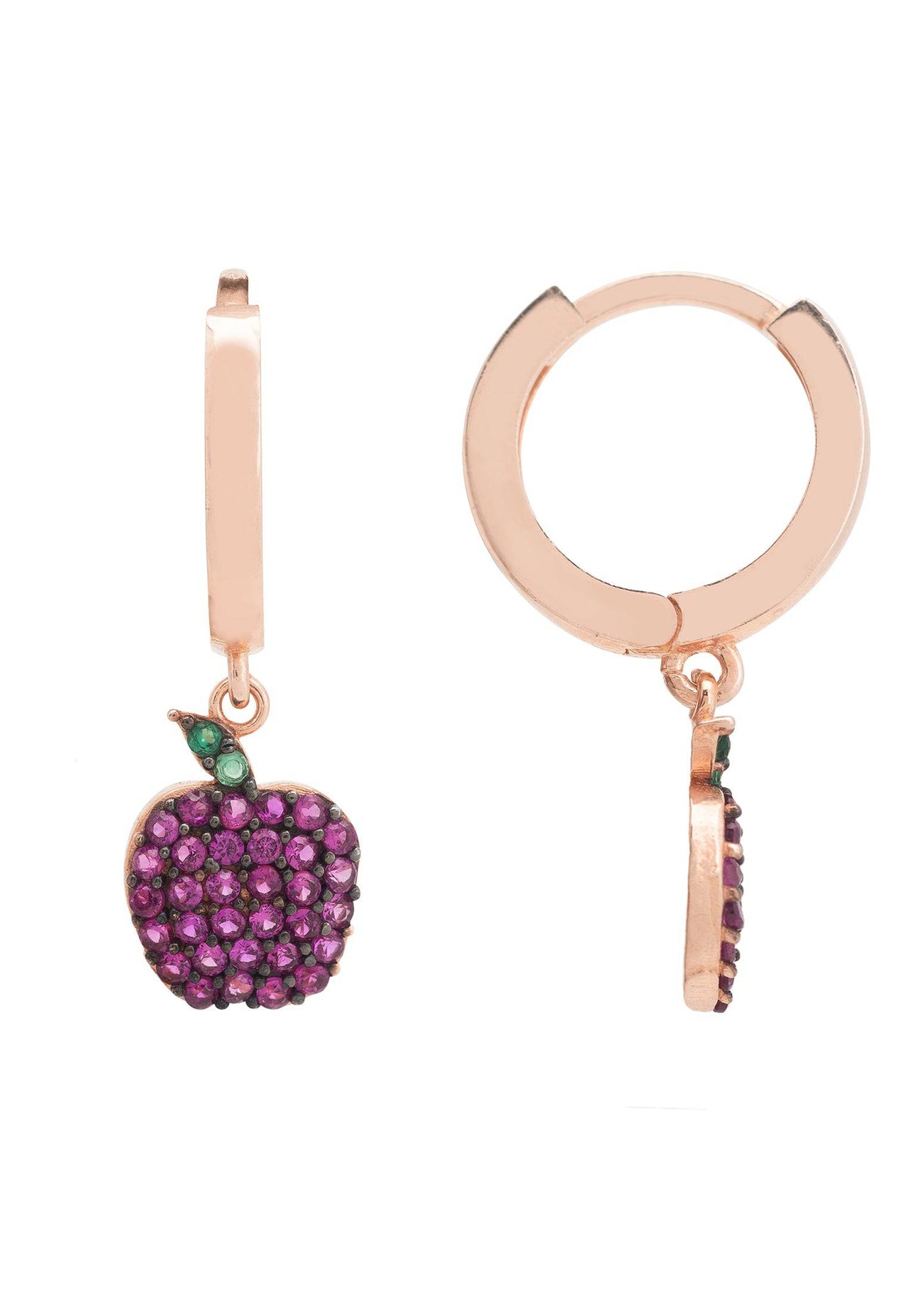 LATELITA - Apple Huggie Hoops Rosegold -