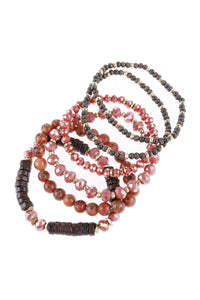 Thumbnail for Mixed Beaded Charm Bracelets - 9 COLORS -