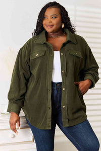 Thumbnail for Heimish Cozy Girl Full Size Button Down Shacket - SIZES S THRU 3XL - T - 1 COLOR -