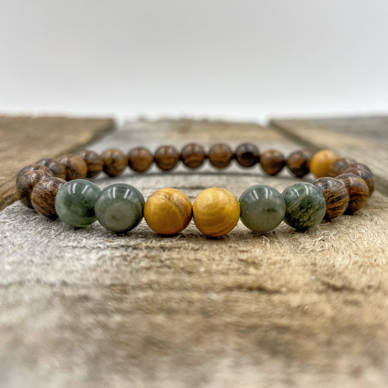 Central - Yellow Sandalwood, Green Jasper, & Sandalwood -