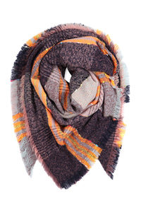 Thumbnail for Riah Fashion - Blanket Fringed Scarf Multicolor -