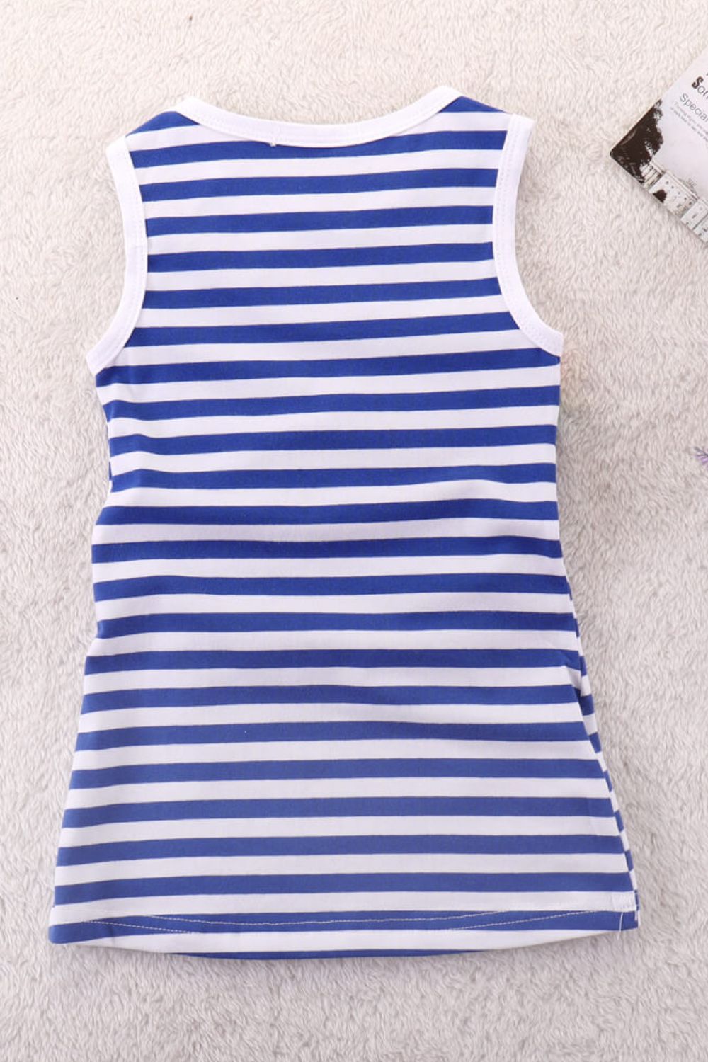 Girls Rainbow Graphic Striped Sleeveless Dress - T - 5 SIZES - 2 RAINBOW DIRECTIONS -