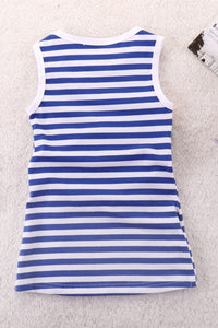 Thumbnail for Girls Rainbow Graphic Striped Sleeveless Dress - T - 5 SIZES - 2 RAINBOW DIRECTIONS -