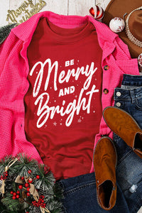 Thumbnail for BE MERRY AND BRIGHT Round Neck Sweatshirt - T - 1 COLOR -