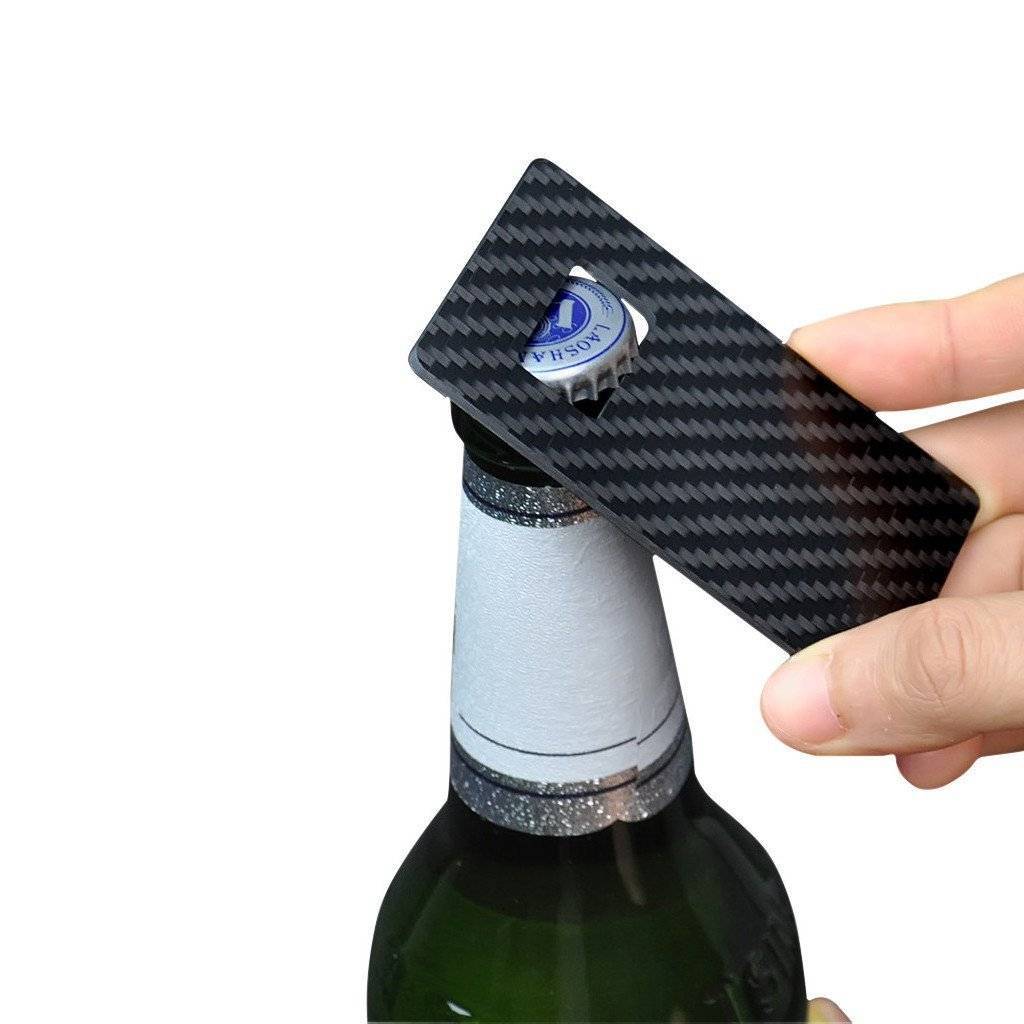 Simply Carbon Fiber - Real Carbon Fiber Credit Card Size Bottle Opener -