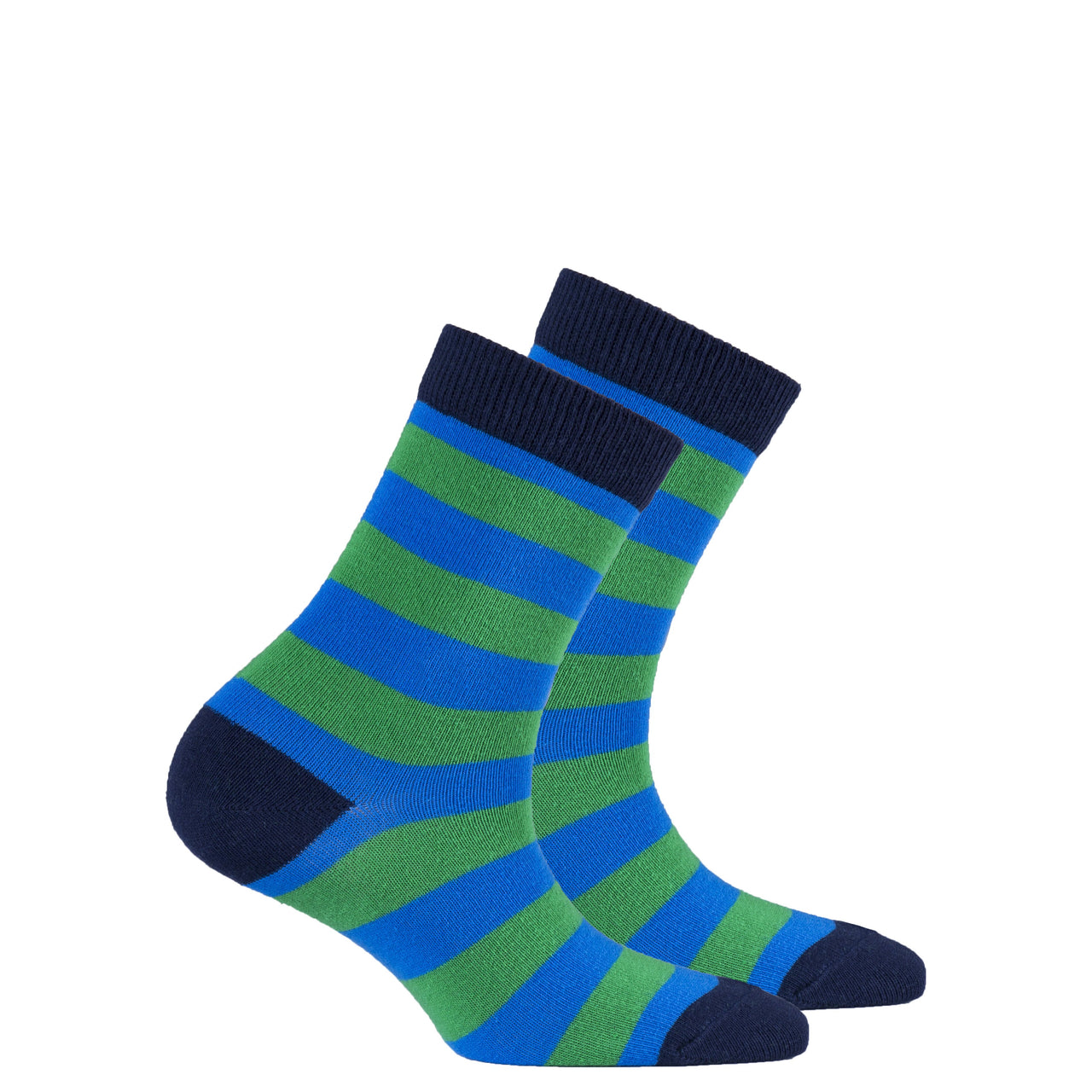 Kids Blue Grass Stripe Socks - 1 COLOR -