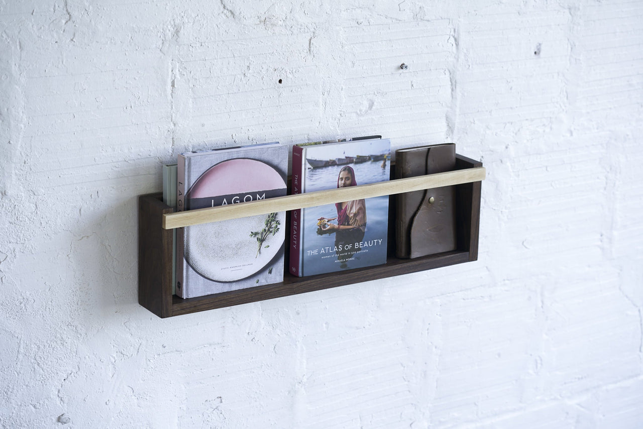 Iron Roots Design - Modern Magazine & Vinyl Wall Rack -