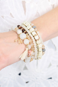 Thumbnail for Riah Fashion - Charm Stack Bracelet - 4 COLORS -