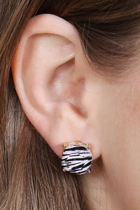 Thumbnail for Cushion Cut Earrings - Leopard or Zebra -