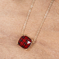 Thumbnail for Riah Fashion - Buffalo Checkered Chain Necklace -