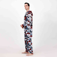 Thumbnail for MEN Printed Hooded Jumpsuit - T -