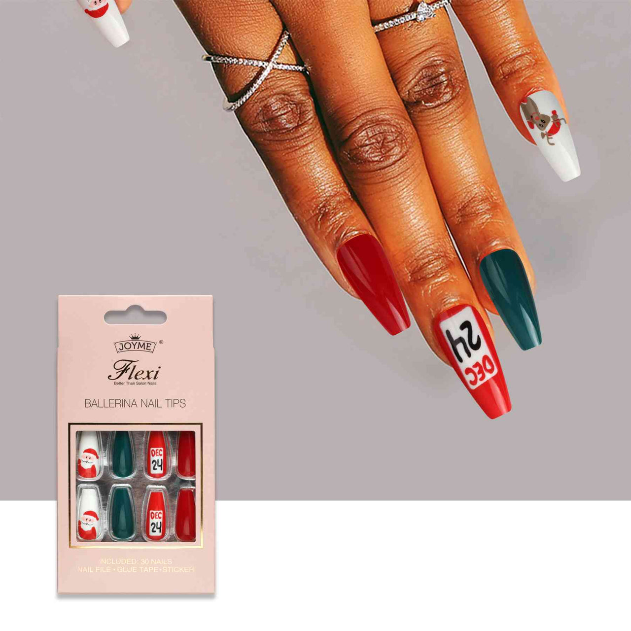 Christmas Theme ABS Press-On Nails - T - 7 STYLES/SETS -