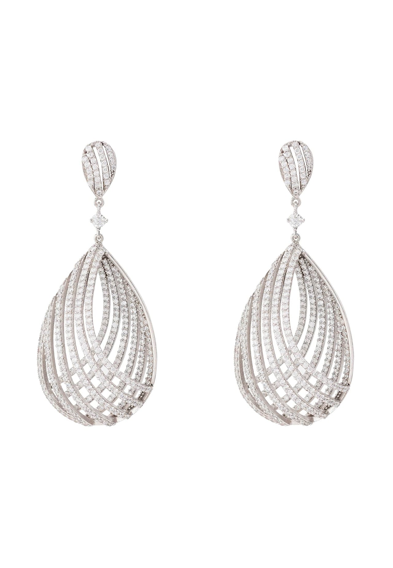 LATELITA - Vortex Teardrop Earring Silver -