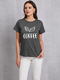 Thumbnail for COFFEE Round Neck Short Sleeve T-Shirt - T - 3 COLORS -