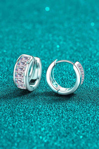 Thumbnail for 1.8 Carat Moissanite 925 Sterling Silver Huggie Earrings