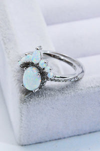 Thumbnail for 925 Sterling Silver Opal Ring - T - SIZES 5 THRU 10 - 1 COLOR -