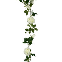 Thumbnail for Artificial White Rose Garland 190cm -