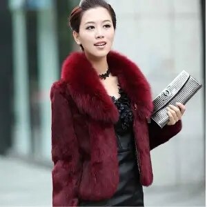 Sharon Tatem - Women Furry Short Faux Fox Fur Collar Jacket Overcoat - 7 COLORS -