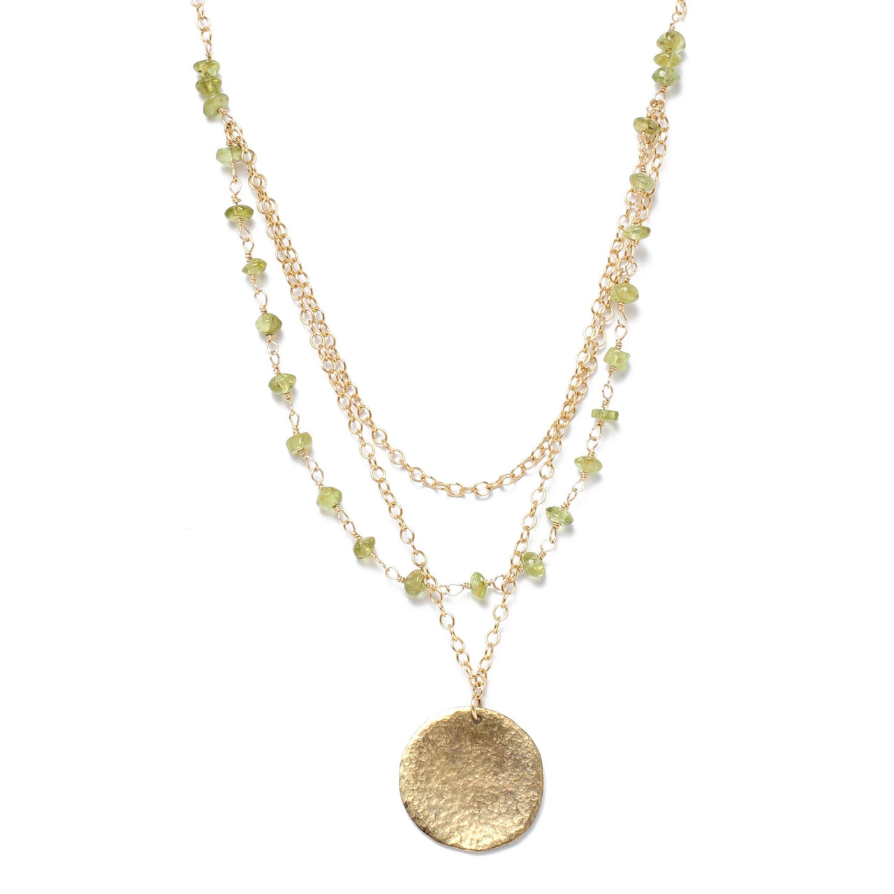 Alicia Marilyn - Triple Strand Peridot Necklace - Gold Vermeil -