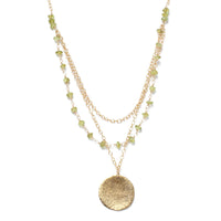 Thumbnail for Alicia Marilyn - Triple Strand Peridot Necklace - Gold Vermeil -