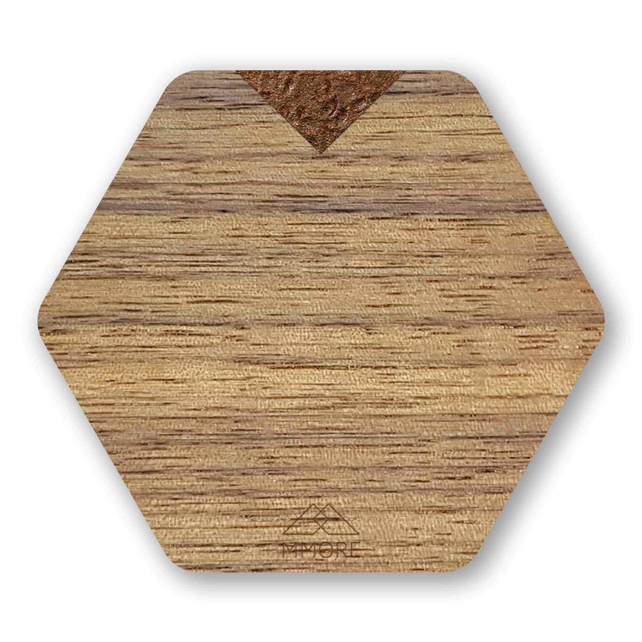 MMORE - Wooden Coasters - American Walnut / Set of 4 Coasters - 10 THUMB HANDLE COLORS -