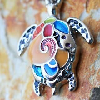 316L Stainless Steel Aloha Sea Turtle Dangle Navel Ring -