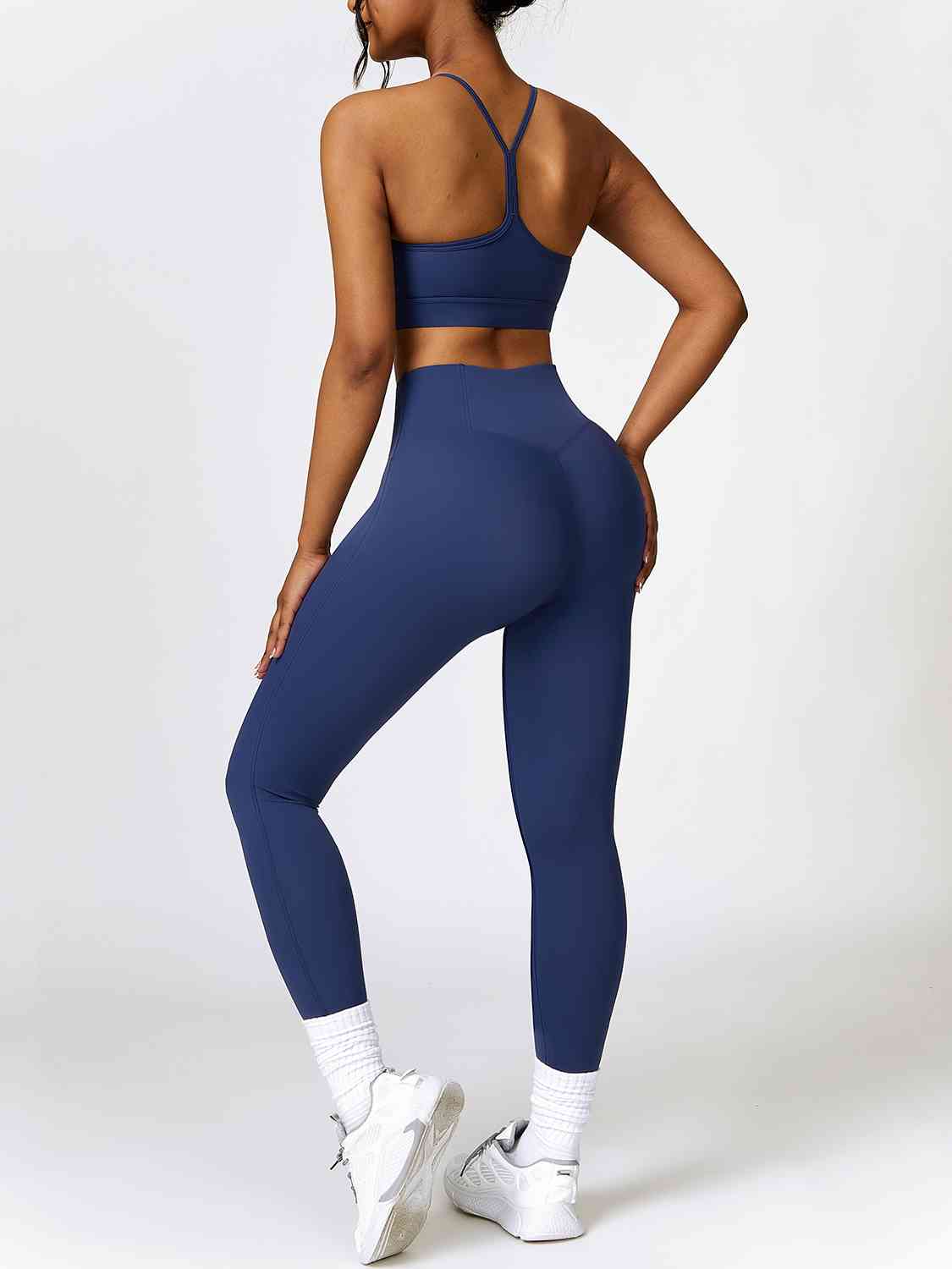 Sport Bra and Leggings Set - 2 PCS. - T - 5 COLORS -