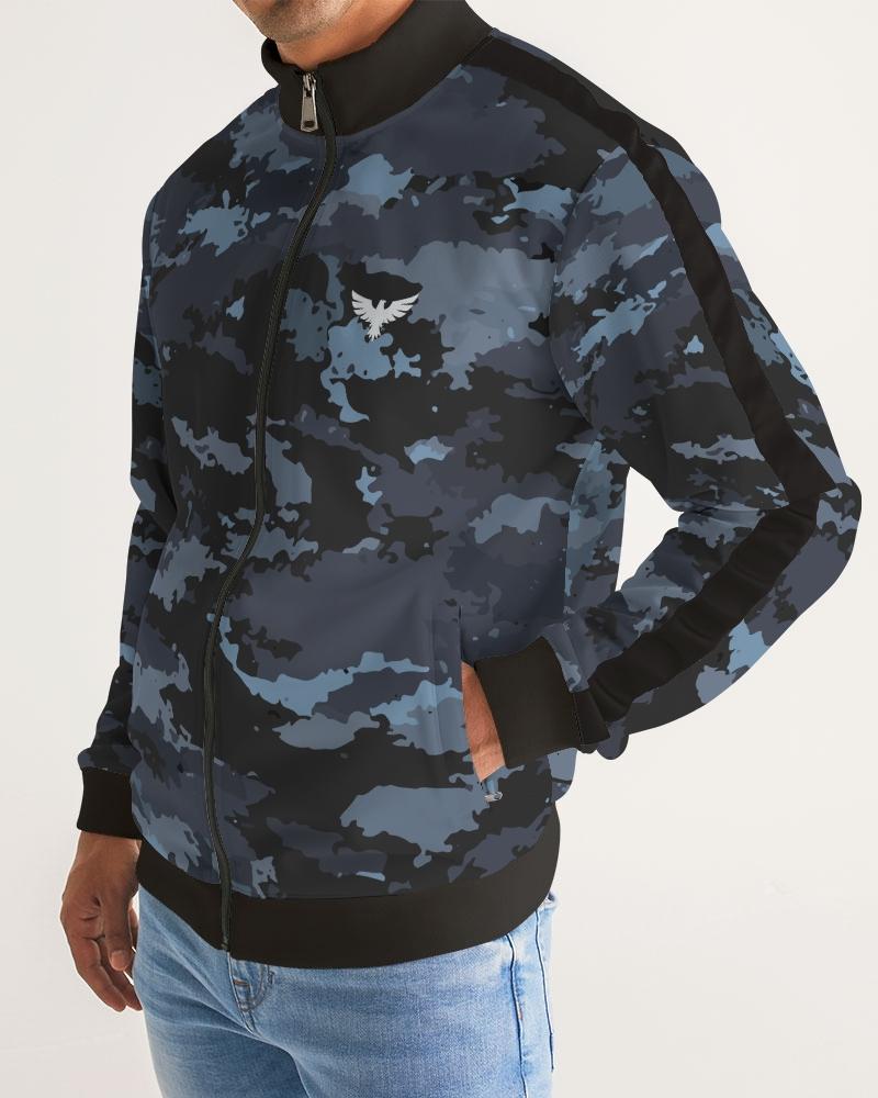 FYC - Men's Coast Camo Track Jacket W/Striped-Sleeve