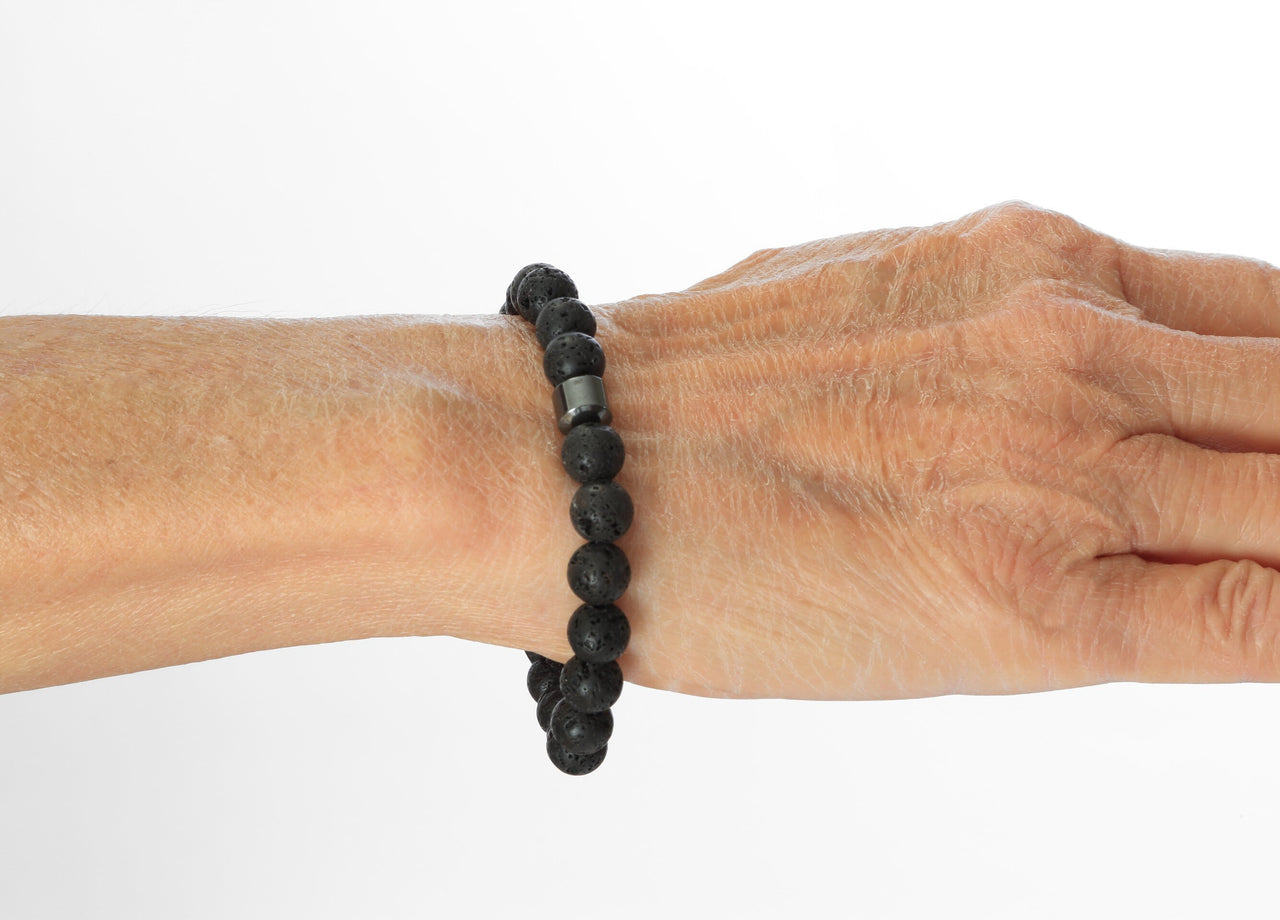 Haima Lava Hematite Bracelet - Black -