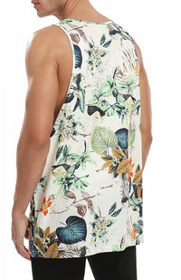 Thumbnail for Men's Casual Summer Beach Print Sleeveless Tank Top - K - 2 PRINTS -