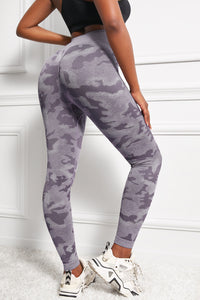 Thumbnail for Camo Print Seamless High Waist Yoga Leggings - T - 1 COLOR -