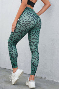 Thumbnail for Leopard Print Wide Waistband Leggings - T - 3 COLORS -