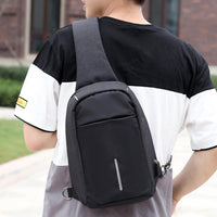 Thumbnail for External USB Charging & Ear bud securing Incline Shoulder Bag - 3 COLORS -