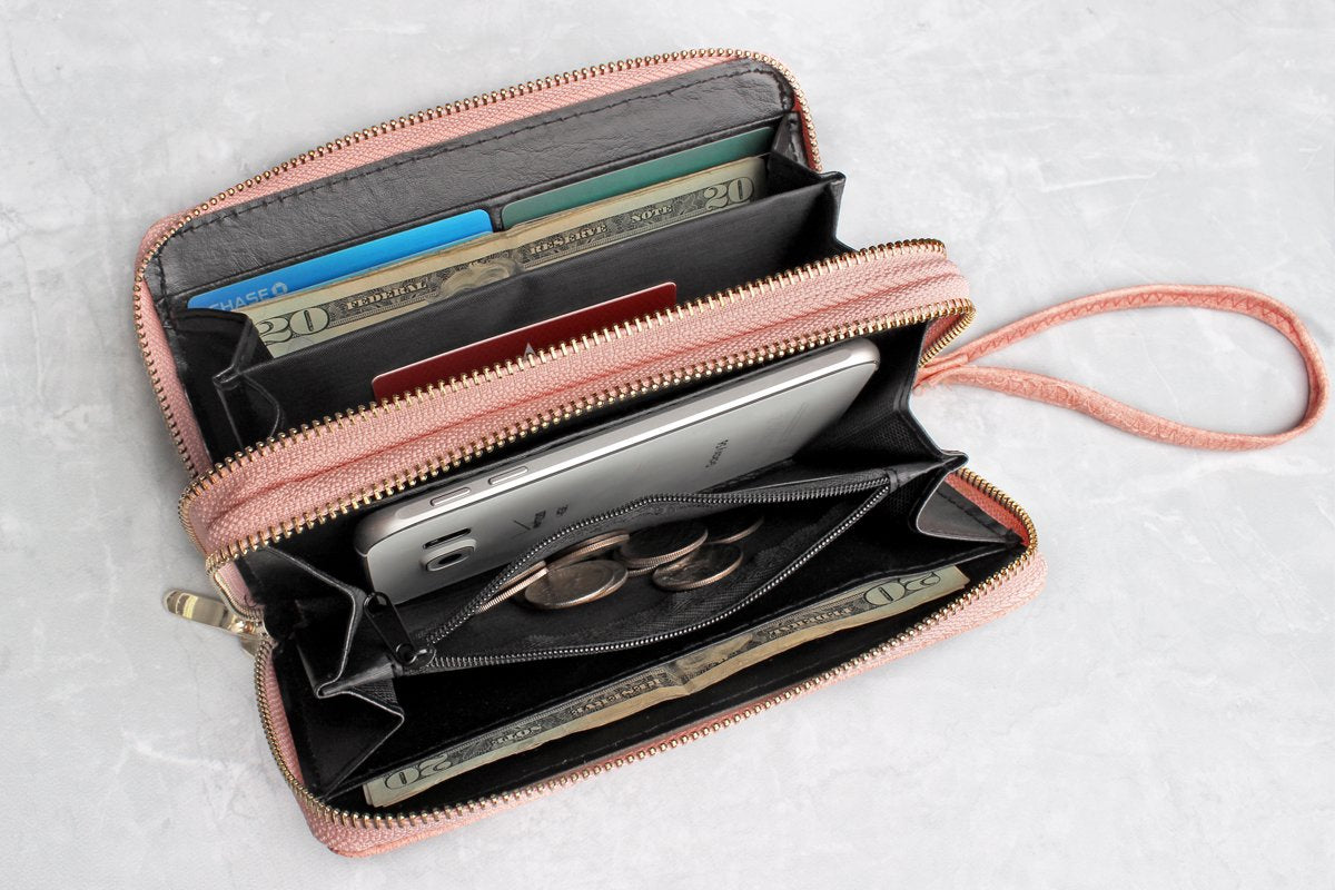 Double Zipper Fashion Wallet - 9 COLORS -