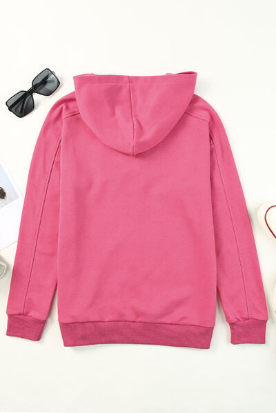 Lace-Up Dropped Shoulder Hoodie - T - 8 COLORS -