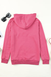 Thumbnail for Lace-Up Dropped Shoulder Hoodie - T - 8 COLORS -