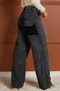 Thumbnail for Ribbed Longline Pocketed Pants - T - 1 COLOR -