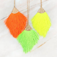 Thumbnail for Riah Fashion - Tassel Pendant Dainty Necklace - 34 COLORS -